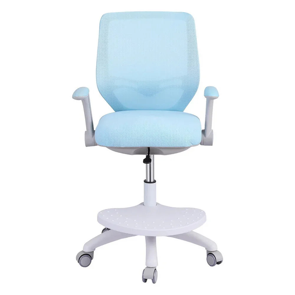 Keezi Kids Ergonomic Study Chair Adjustable w/ Wheels Footrest Blue - Mekamart Australia