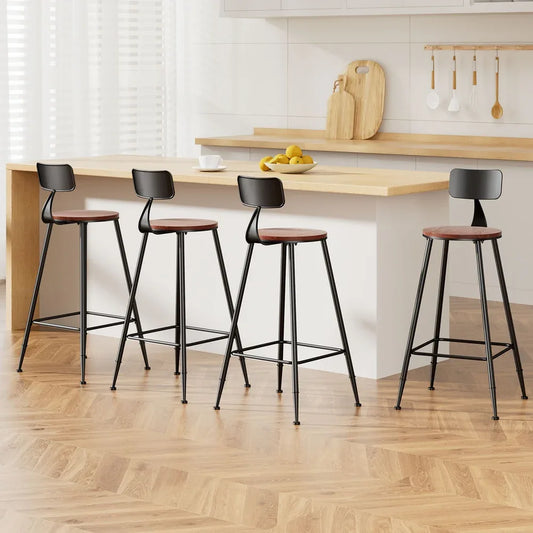 Artiss 4x Bar Stools Vintage Metal Chairs - Mekamart Australia