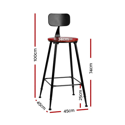 Artiss 4x Bar Stools Vintage Metal Chairs - Mekamart Australia