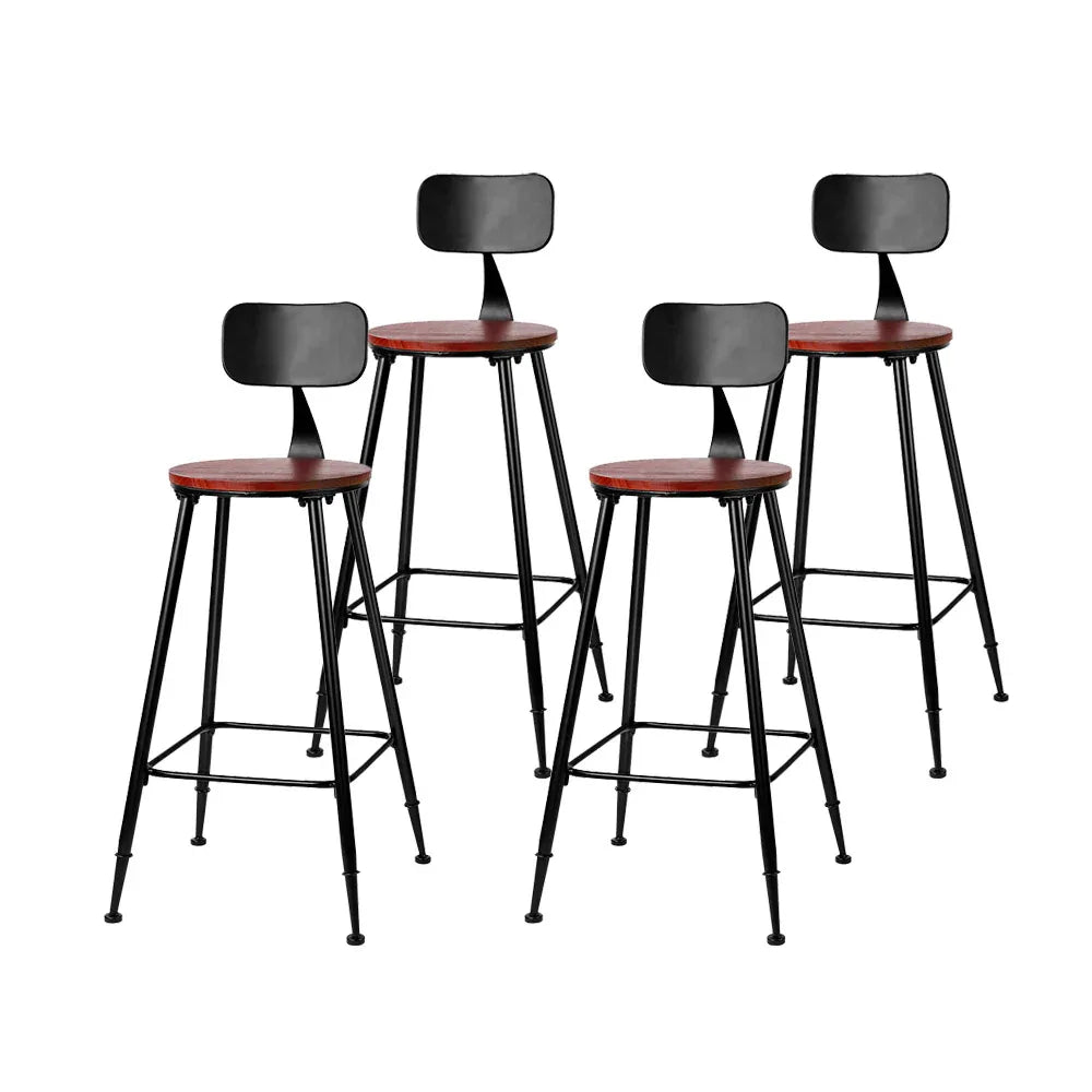 Artiss 4x Bar Stools Vintage Metal Chairs - Mekamart Australia