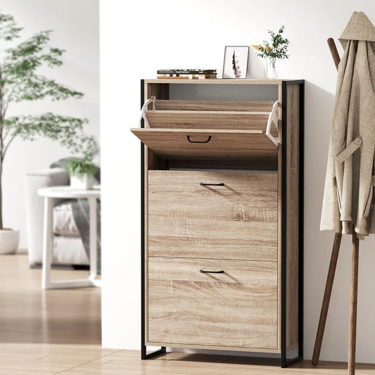 Artiss Shoe Rack Cabinet Adjustable Shelves 24 Pairs Tim - Mekamart Australia