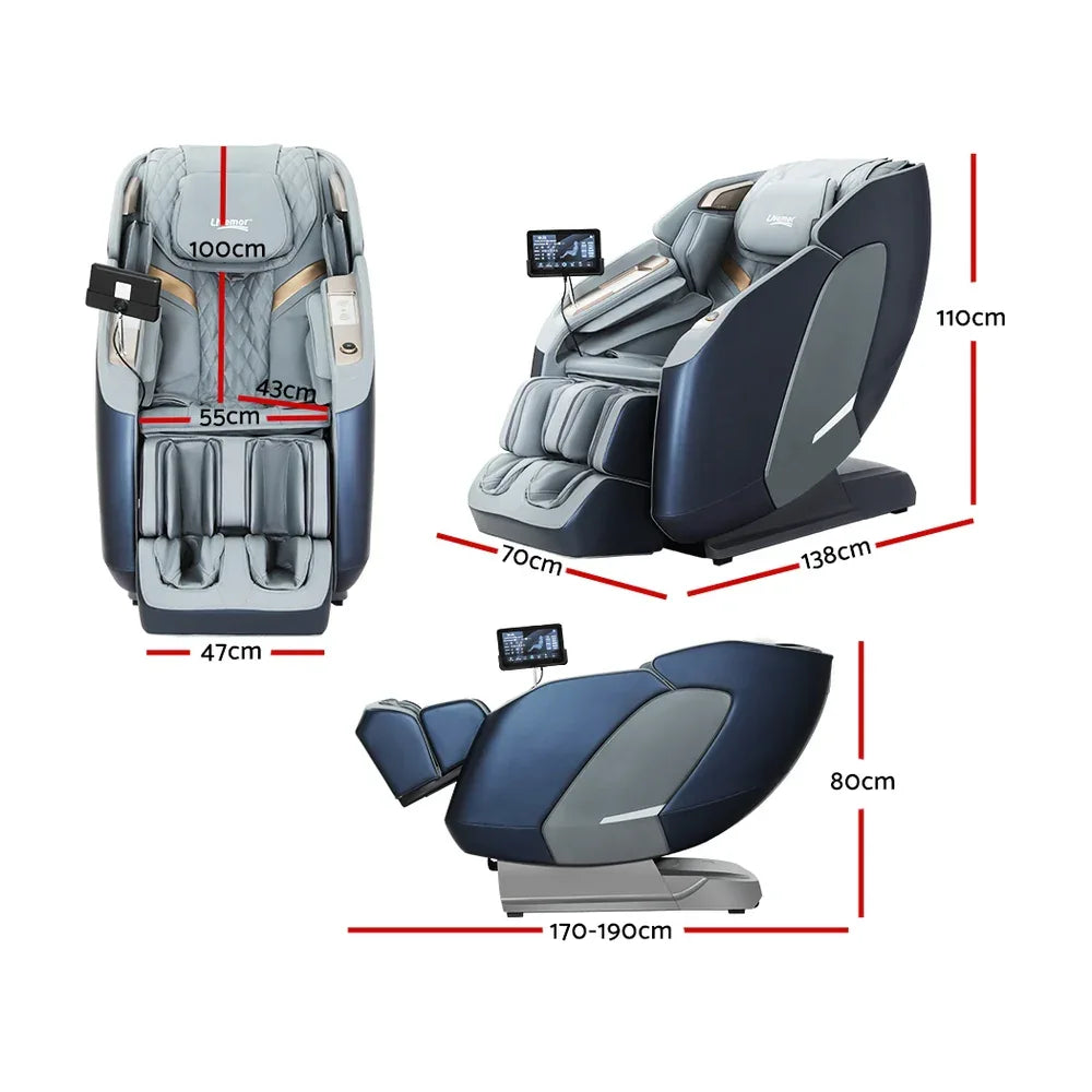 Livemor 4D Massage Chair Electric Recliner Double Core Mechanism Massager Melisa - Mekamart Australia