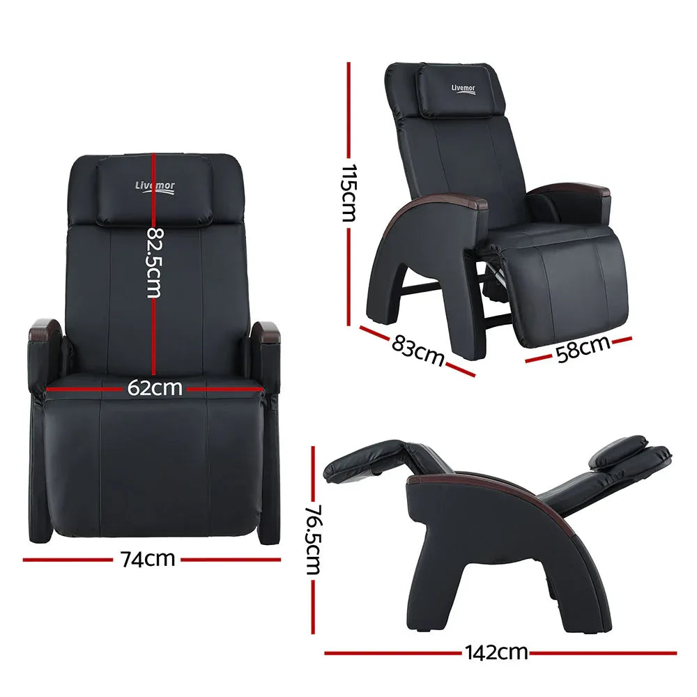 Livemor Massage Chair Electric Recliner Home Massager ARIA - Mekamart Australia