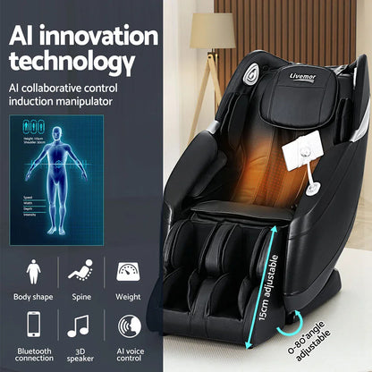 Livemor Massage Chair Electric Recliner Home 3D Massager Flynn - Mekamart Australia