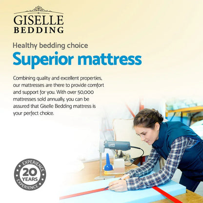 Giselle Bedding 32cm Mattress Euro Top Double - Mekamart Australia