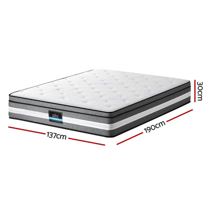 Giselle Bedding 30cm Mattress Gel Foam Pocket Spring Double