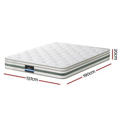 20cm Giselle Mattress Double Green Tea Mattresses - Mekamart Australia