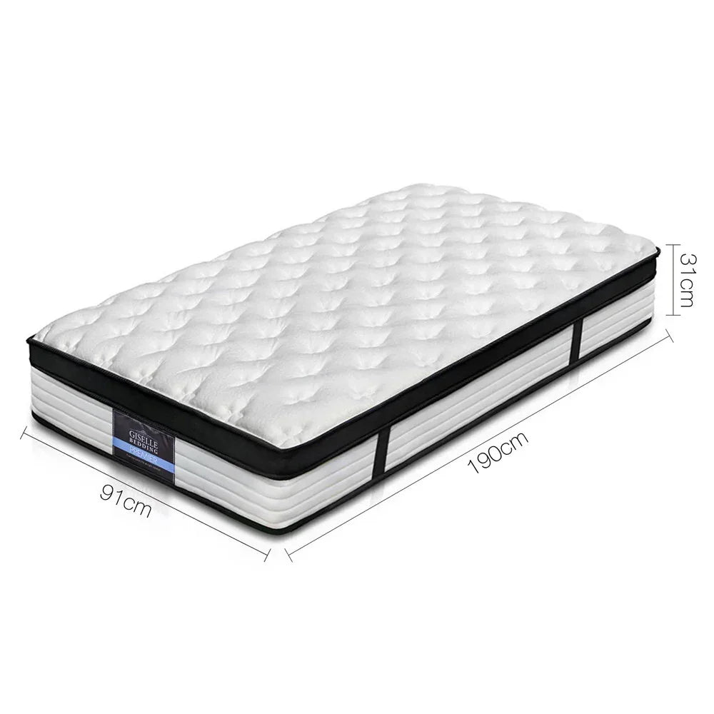 Giselle Bedding 31cm Mattress Euro Top Single - Mekamart Australia