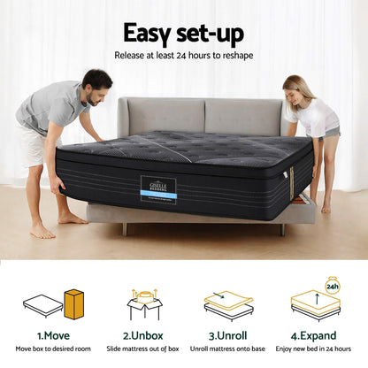 35cm Giselle Mattress Queen Bed Bamboo Pocket Firm Foam