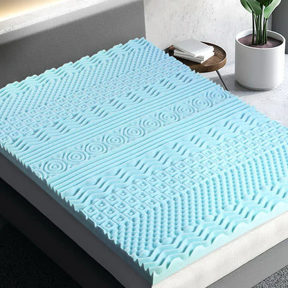 Giselle Bedding Memory Foam Mattress Topper 11-Zone 8cm Single - Mekamart Australia