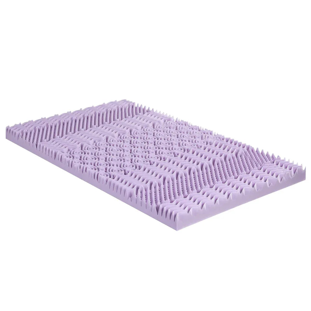 Giselle 8cm Memory Foam Mattress Topper Lavender Infused Bamboo Cover 7-Zone Single - Mekamart Australia