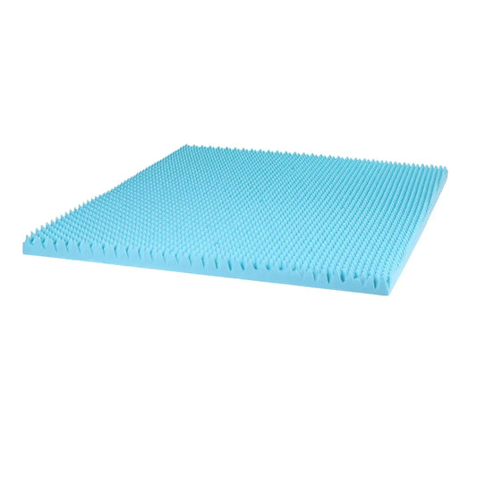 Giselle 8cm Memory Foam Mattress Topper Gel Egg Crate Foam Bamboo Queen - Mekamart Australia
