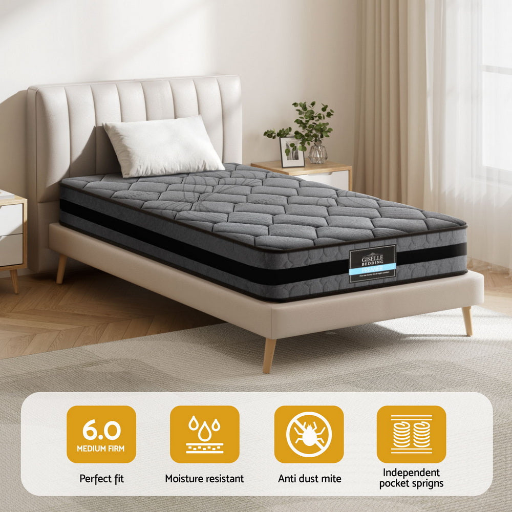Giselle Bedding 22cm Mattress Medium Firm Single
