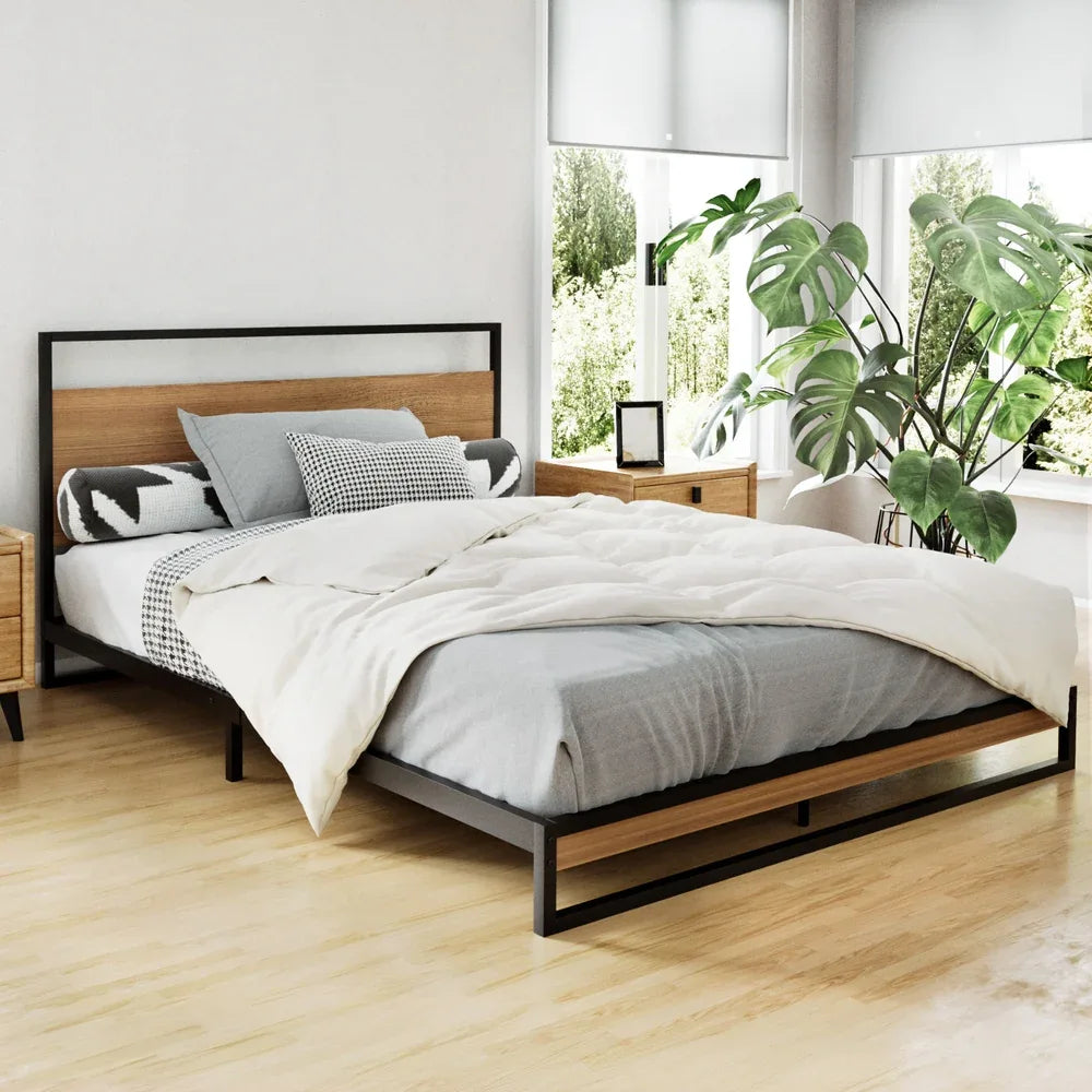 Artiss Bed Frame Double Size Metal Bed Frame DANE - Mekamart Australia