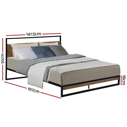 Artiss Bed Frame Double Size Metal Bed Frame DANE - Mekamart Australia