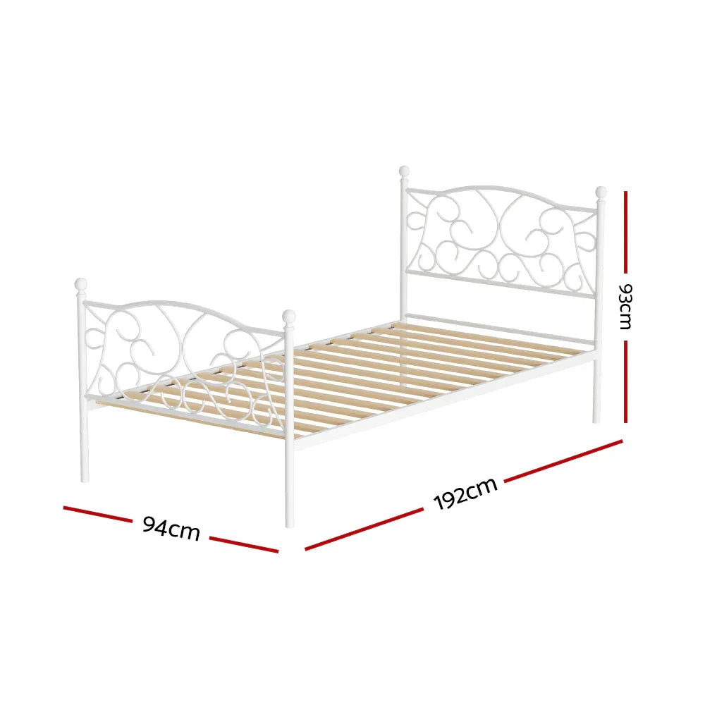 Artiss Bed Frame Single Size Metal Bed Frame GROA - Mekamart Australia