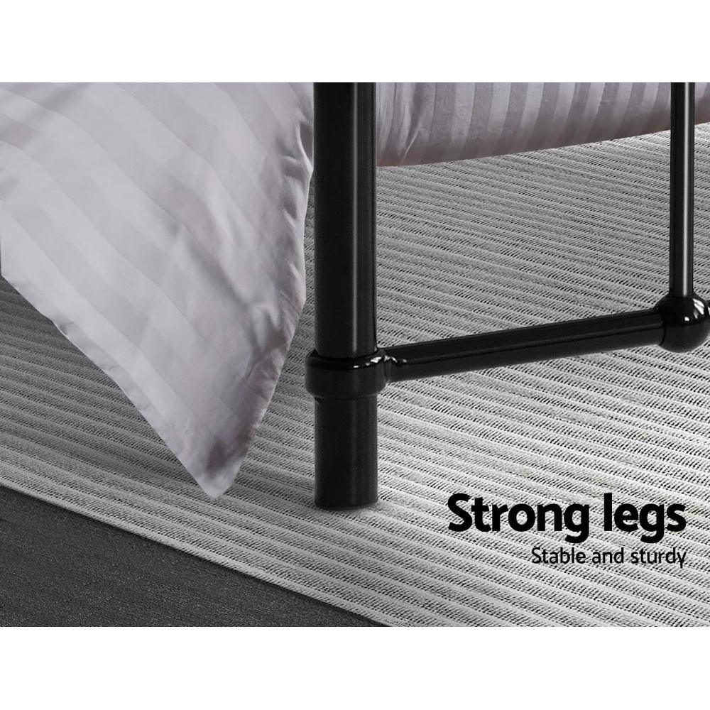Artiss Bed Frame Metal Bed Frame LEO - Double (Black) - Mekamart Australia