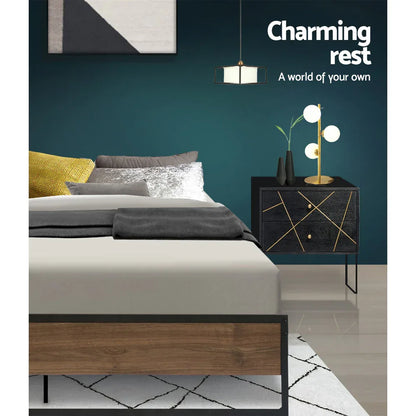 Artiss Bed Frame Metal Bed Frame Bed Base OSLO - Double - Mekamart Australia