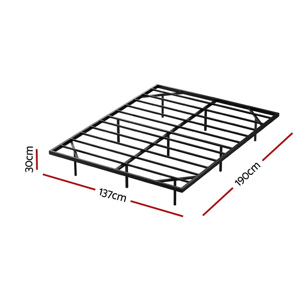 Artiss Double Bed Frame,Floating Metal Bed Frame with Smart LED Lights - Sturdy Metal Platform Bed Base, Silent Design, Tool-Free Assembly, 300KG Capacity for Home/Hotel/Master Bedroom