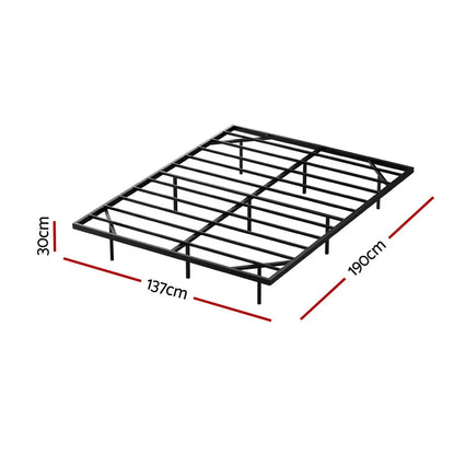 Artiss Double Bed Frame,Floating Metal Bed Frame with Smart LED Lights - Sturdy Metal Platform Bed Base, Silent Design, Tool-Free Assembly, 300KG Capacity for Home/Hotel/Master Bedroom