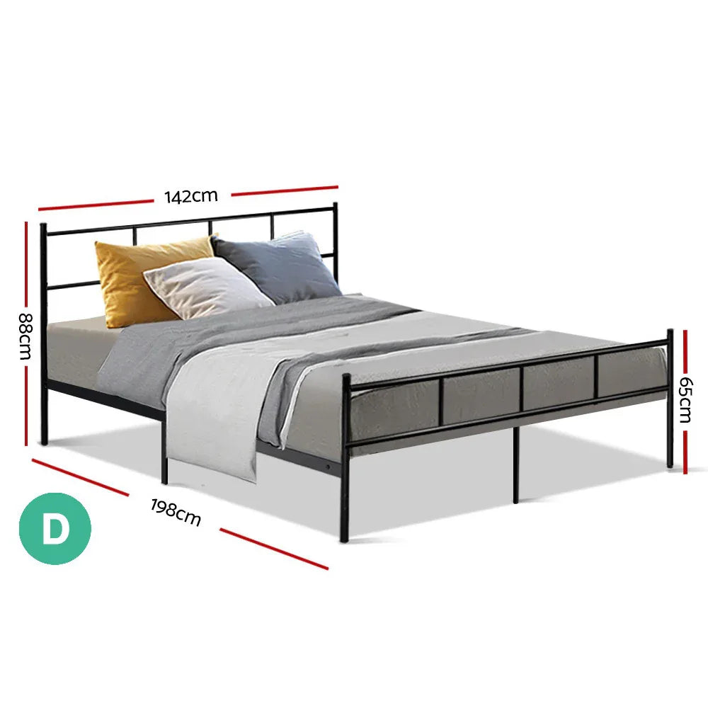 Artiss Bed Frame Double Metal Bed Frame SOL - Mekamart Australia