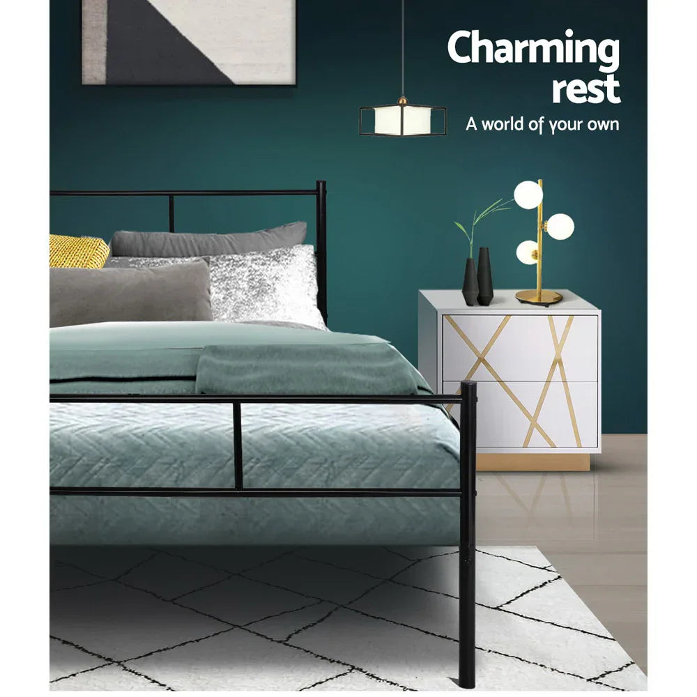 Artiss Bed Frame Double Metal Bed Frame SOL - Mekamart Australia
