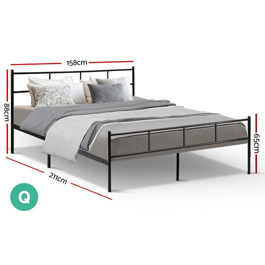 Artiss Bed Frame Queen Metal Bed Frame SOL