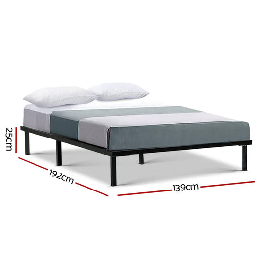 Artiss Bed Frame Double Size Metal Bed Frame TED