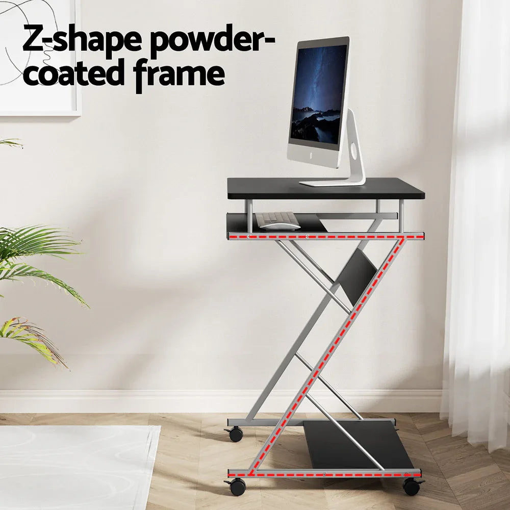 Artiss Computer Desk Mesh Office Chair Set Desks with Keyboard Shelf Try Black - Mekamart Australia