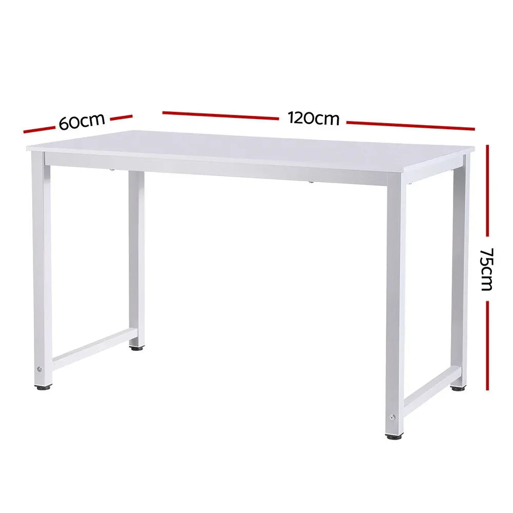 Artiss Computer Desk Home Office Study Table White 120CM - Mekamart Australia