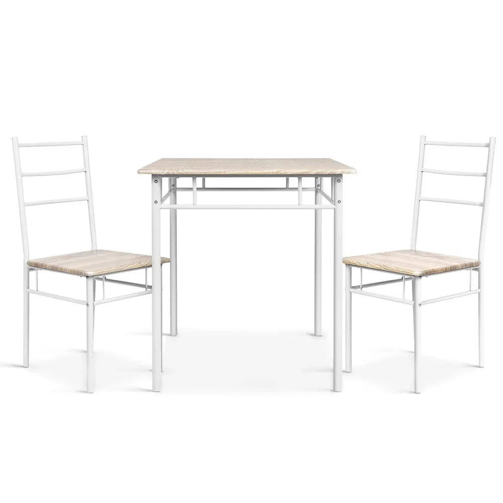Artiss Dining Table And Chairs Set fo 3 Oak - Mekamart Australia