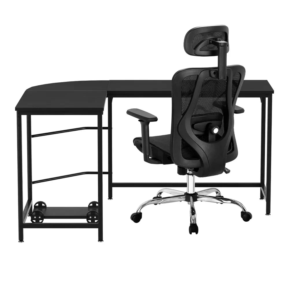 Artiss Computer Desk L-Shape Corner Desks Ergonomic Office Chair Mesh Chairs - Mekamart Australia
