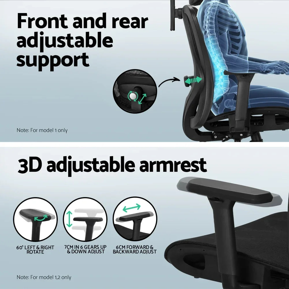 Artiss Computer Desk L-Shape Corner Desks Ergonomic Office Chair Mesh Chairs - Mekamart Australia