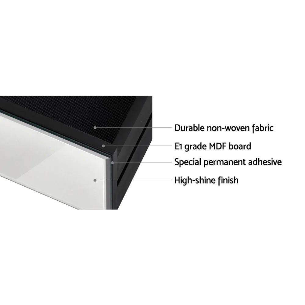 Artiss Set of 2 Bedside Table 3 Drawers Mirrored Glass - PRESIA Silver - Mekamart Australia