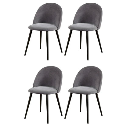 Artiss Dining Chairs Set of 4 Velvet Solid Curved Dark Grey - Mekamart Australia