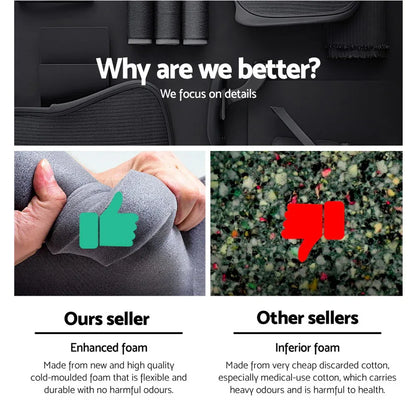 Artiss 2 Point Massage Office Chair PU Leather Footrest Black - Mekamart Australia