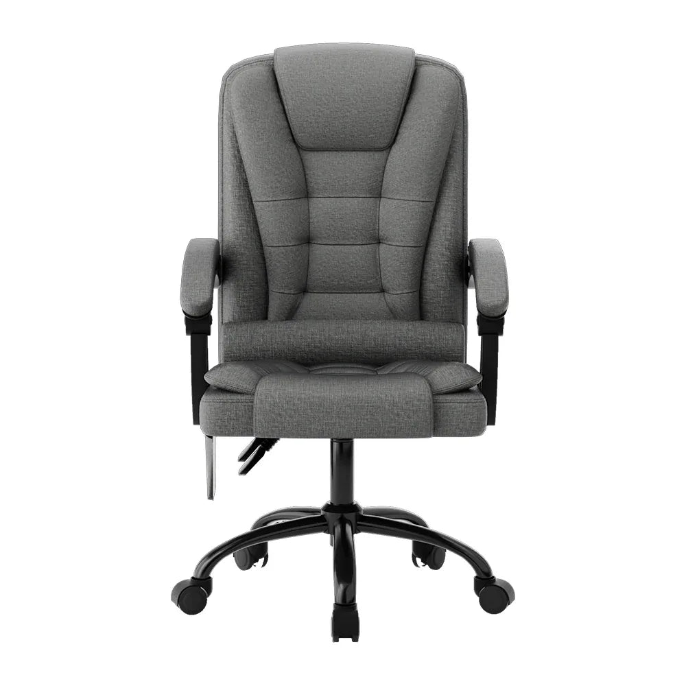 Artiss 2 Point Massage Office Chair Fabric Black - Mekamart Australia