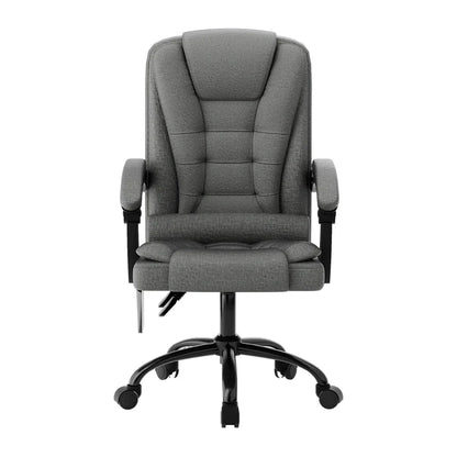 Artiss 2 Point Massage Office Chair Fabric Black - Mekamart Australia
