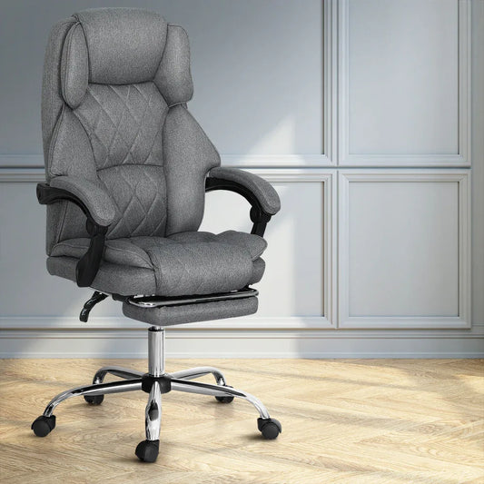 Artiss Executive Office Chair Footrest Grey - Mekamart Australia