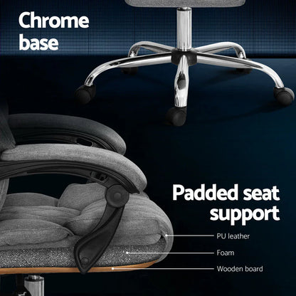 Artiss Executive Office Chair Recliner Grey - Mekamart Australia