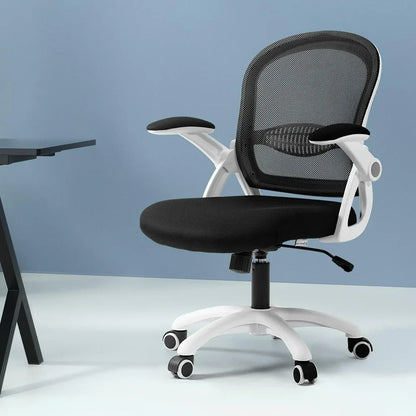 Artiss Mesh Office Chair Mid Back Black - Mekamart Australia