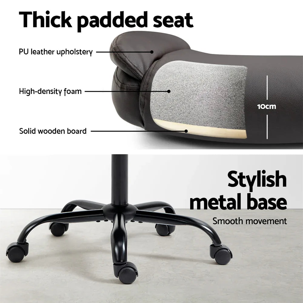 Artiss Executive Office Chair Mid Back Brwon