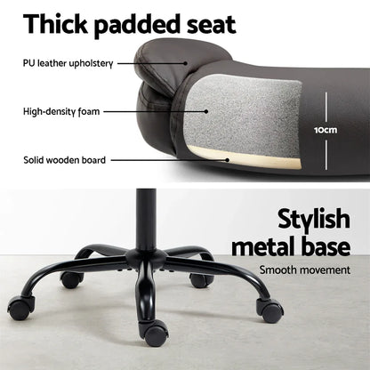 Artiss Executive Office Chair Mid Back Brwon