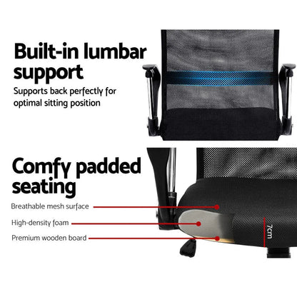 Artiss Mesh Office Chair High Back Black - Mekamart Australia