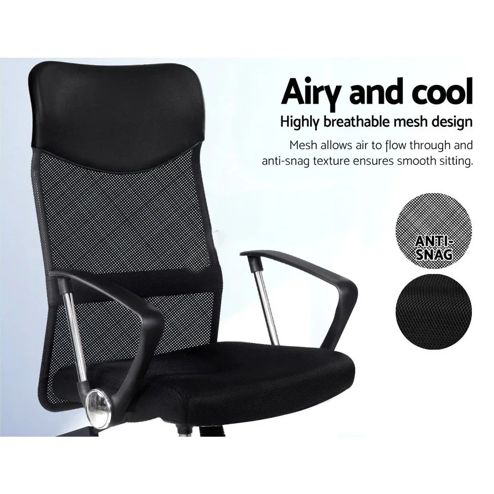 Artiss Mesh Office Chair High Back Black - Mekamart Australia