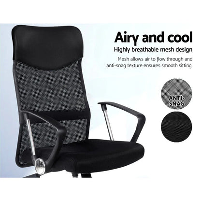 Artiss Mesh Office Chair High Back Black - Mekamart Australia