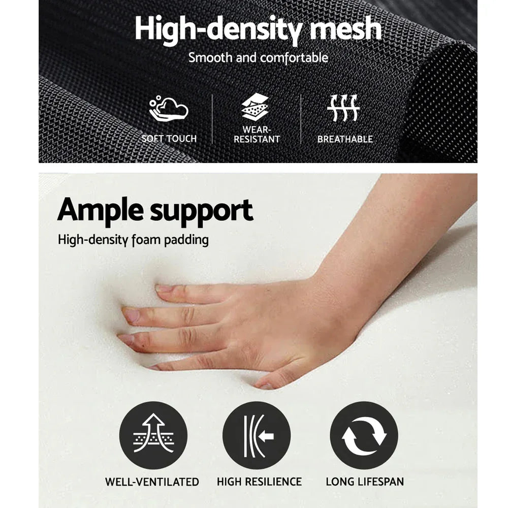 Artiss Mesh Office Chair Recliner Black White - Mekamart Australia