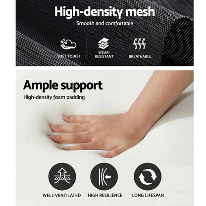 Artiss Mesh Office Chair Recliner Black White - Mekamart Australia