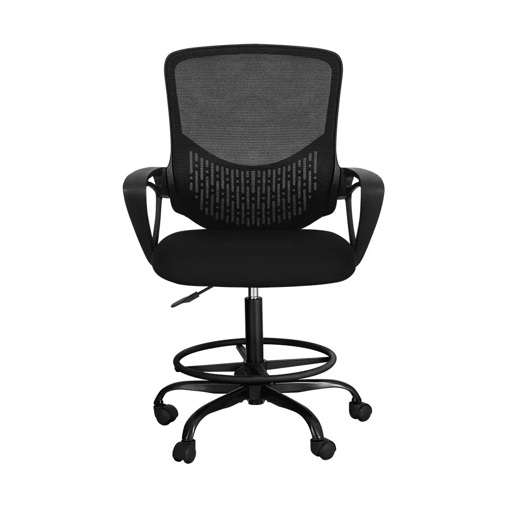 Artiss Office Chair Drafting Stool Computer Standing Desk Mesh Chairs Black - Mekamart Australia