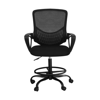 Artiss Office Chair Drafting Stool Computer Standing Desk Mesh Chairs Black - Mekamart Australia